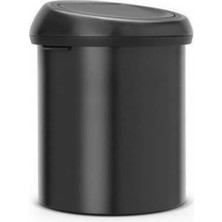 Brabantia Matt Black Dokunmatik Çöp Kutusu 60LT