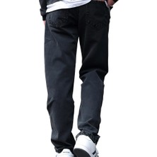 GreenPoll Denim Erkek Baggy Bol Kesim Pantolon Pamuk Casual Model Gri Renkli