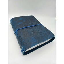 Galande Hakiki Deri Baskılı A5 Defter Kılıfı – Kişiye Özel Isim Yazılır Journal Kılıfı, El Yapımı Deri