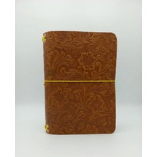 Galande Hakiki Deri Baskılı A5 Defter Kılıfı – Kişiye Özel Isim Yazılır Journal Kılıfı, El Yapımı Deri