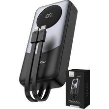 Venandin PWB20A2 20.000 Mah LED Göstergeli 22.5W Hızlı Kendinden Kablolu Powerbank