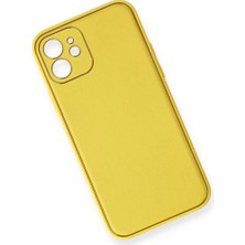 Colezium Iphone 12 Kılıf Co Deri  Kapak - Sarı
