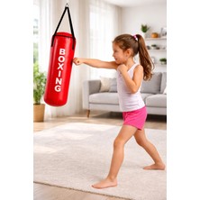 Spor Byfit 50 cm x 20 cm Hazır Dolu Kırmızı Çocuk Boks Kum Torbası