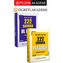 Pegem Akademi Yayıncılık PEGEM AKADEMİ KPSS TYT MSÜ 222 Soruda Dil Bilgisi Tamamı Çözümlü