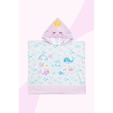 Little Hamur Bebek Çocuk Panço Plaj Havlusu Pamuk Malzeme 2 - 4 Yaş Eğlenceli Desen