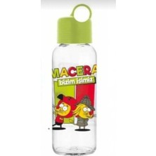 Gıpta Kral Şakir Desenli Cam Matara  450 cc yeşil