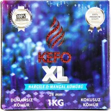 Kefo XL 1 KG Hindistan Cevizi Nargile Kömürü Kolay Tutuşma Özelliği