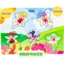 Mrspancer 991599 - Ahşap Tutmalı Peri Kızı Puzzle Öğretici Ahşap Çocuk Puzzle