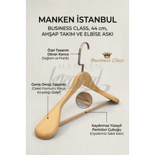 İstanbul Manken 15 Adet Yüksek Kalite 44 cm Ahşap Askı Ceket Askısı Takım Elbise Askısı
