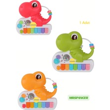 Mrspancer 636641E - Dinazor Şekilli Eğlenceli ve Eğitici Müzikli Küçük Oyuncak Piyano