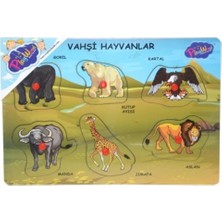 Toy Chain Onyıl Ahşap Tutmalı Vahşi Hayvanlar