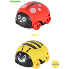 Mrspancer 925802E - Küçük Böcek Figürlü Oyuncak Araba 8cm (Sarı-Kırmızı-Mavi Renleri Mevcuttur)