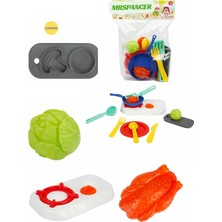 Mrspancer 046838E - Eğitici ve Eğlenceli Mutfak Gereçleri Sebze Kap Kaşık Ocak Kaşık Vb. Oyun Seti