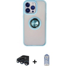 İlk El Grup Ieg™ iPhone 15 Pro Max Kılıf Yörünge Çizgi - Siyah Joko Magic 5d Cam + Lacivert Raze Metal Kamera Lens