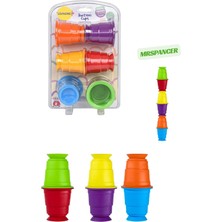 Mrspancer 042107E - Oyuncak Vakumlu Bardaklar Eğlenceli 6 Parça Renkli