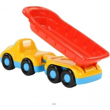 Mrspancer 048486E - Filede Sevimli Römorklu ve Damperli Oyuncak Kamyon