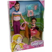 Mrspancer 724752E - Eğitici ve Eğlenceli Oyuncak Kutulu Atlı Kızı ve Anne Bebek - 29CM 1 Adet