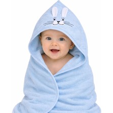 Babyshez %100 Pamuk Yenidoğan Bebek Kundak Nakışlı Banyo Havlusu