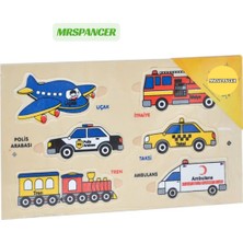 Mrspancer 501064E - Eğitici Ahşap Yapboz Araçlar Puzzle Oyun Seti