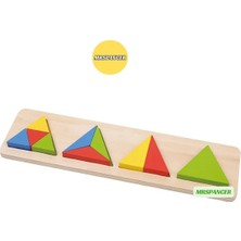 Mrspancer 500426E - Eğitci Ahşap Şekil Oyunları Parça Bütün Üçgen Oyun Seti