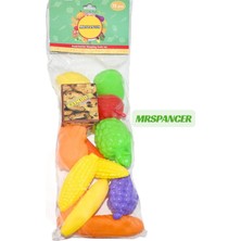 Mrspancer 040479E - Poşetli Alışveriş Seti Oyuncak Meyve Sebze Kurabiye Vb. 1 Paket