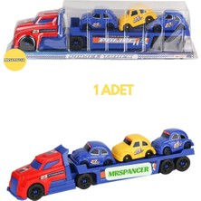 Mrspancer 621809E - Araç Taşıyıcı Oyuncak Tır 3 Adet Vosvos 1 Adet Tır Eğlenceli Oyuncak 43 cm Büyüklüğünde