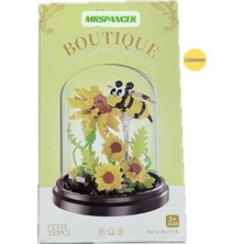 Mrspancer 002943E - Çiçekli Legoo Yapı Çiçek Blok Çiçek Bricks Yapboz 253 Parça