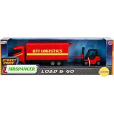 Mrspancer 410416E - Lojistik Kamyon ve Forklift Oyuncak 2 Li Oyuncak Metal Araç Set