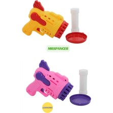 Mrspancer 644932E - Eğitici ve Eğlenceli Oyuncak - Işıklı ve Baloncuklu Köpük Tabanca Pilli 1 Adet