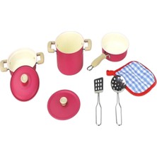 Mrspancer 094630 - Küçük Şefler Için Pembe Tencere Tava Oyuncak Seti 8 Parça