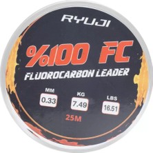 Fluorocarbon Lider Misina - Ryuji Leader - 25 mt - 0,33mm