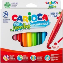  carioca keçeli boya kalemi jumbo süper yıkanabilir 24 renk 40570