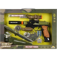 Mrspancer 043080T - S00004308 Asker Silah Set Bıçak/silah Işık/ses 6pr