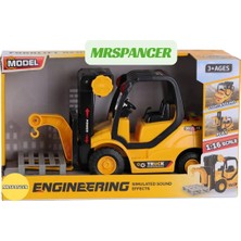 Mrspancer 004527E - Minik Işçi Ustalar Için Işıklı ve Sesli Pilli Forklift Oyuncak