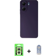 İlk El Grup Ieg™ Redmi 13C Kılıf Ahenk Serisi - Siyah Joko Magic 5d Cam + Gümüş Raze Metal Kamera Lens