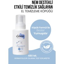 Clooe Vegan Doğa Dostu Organik Aloe Veralı ve Gül Sulu Hassas Cilt Uyumlu Cildi Kurutmayan Derinlemesine Temizleyici Nemlendirici El Temizleme Köpüğü 480 Ml