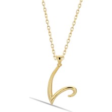 Bilezikci V Harfi 14 Ayar Altın Kolye