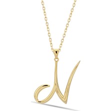 Bilezikci N Harfi 14 Ayar Altın Kolye