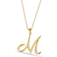 Bilezikci M Harfi 14 Ayar Altın Kolye