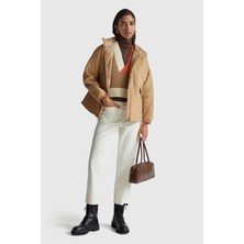 United Colors Of Benetton Bej Kadın / Kız Kdn_yün Karışımlı Ribana Detaylı V Yaka Kolsuz Kazak Model Kodu: 16YCE403M193