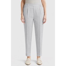 United Colors Of Benetton Gri Kadın / Kız KDN_%100 Liyosel Paçası Kıvrımlı Beli Lastikli Pantolon Model Kodu: 4Y09DF07910Y