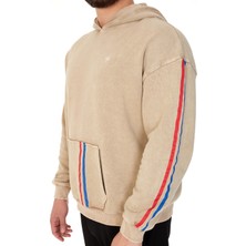 S-Ponder Erkek "ponder Lıne" Baskılı Kapüşonlu Hoodie  %100 Pamuklu Uzun Kollu