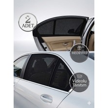 Markaflex 2 Adet Araba Yan Cam Güneşlik Perde Araç Arka  Yan Cam Perdesi