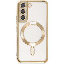 Elma Shop Galaxy S22 Kılıf Kross Magneticsafe Kapak - Gold