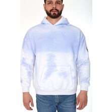 S-Ponder Erkek "splash" Baskılı Kapüşonlu Hoodie  %100 Pamuklu Uzun Kollu
