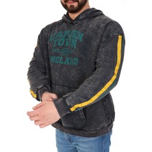 S-Ponder Erkek "two Lıne Camden" Baskılı Kapüşonlu Hoodie  %100 Pamuklu Uzun Kollu