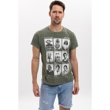 S-Ponder Erkek 1977 Efsaneleri Tasarımlı Bisiklet Yaka %100 Pamuklu Tişört