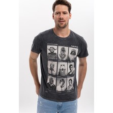 S-Ponder Erkek 1977 Efsaneleri Tasarımlı Bisiklet Yaka %100 Pamuklu Tişört