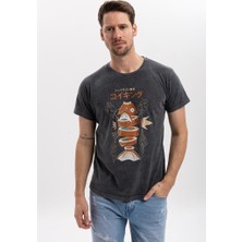 S-Ponder Erkek Sushi Tasarımlı Bisiklet Yaka %100 Pamuklu Tişört