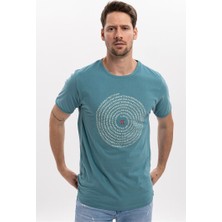 S-Ponder Erkek Pi Sayısı Tasarımlı Bisiklet Yaka %100 Pamuklu Tişört